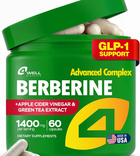 Berberine HCL Supplement - 60 Capsules