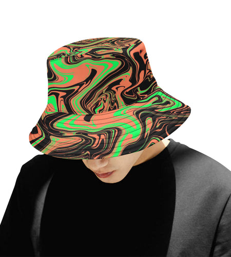 90s Toxic Acid Spill Rave Bucket Hat