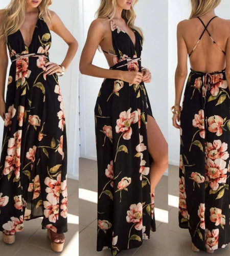 Backless Long Summer Dress